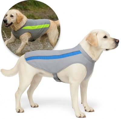 Dogs&Co® Verkoelende Hondentuig Ice Blauw voor grotere honden - Maat 6XL - Gewicht Hond 40-50KG - Verkoelende Harnas