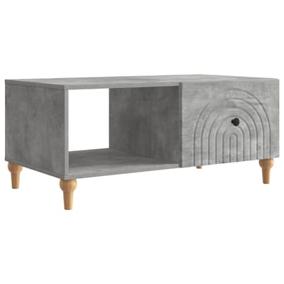 vidaXL - Salontafel - Betongrijs - 90 - x - 50 - x - 40 - cm - Bewerkt - hout