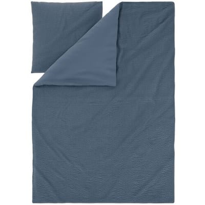 LIVARNO Seersucker dekbedovertrek 140 x 200 cm (Blauw)