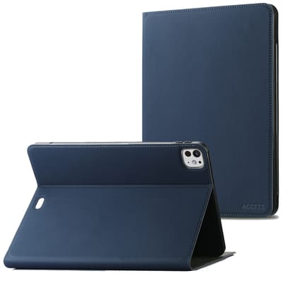 Accezz Tablet Hoes - Geschikt voor Apple iPad Pro 11 (2025) M5 / Pro 11 (2024) M4 - Classic Tablet Case - Donkerblauw