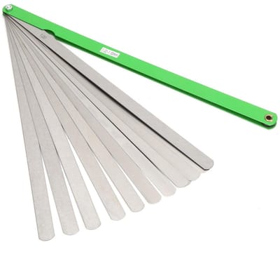Dailygoods- Voelmeter 17 Bladen - Roestvrij Staal - Draaibaar/Opvouwbaar - Dikte 0.02-1mm - Meetgereedschap - Duurzaam - Gap Gauge