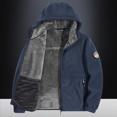 Nieuwe Herfst en Winter Fleece Fleece Outdoor Heren Koude Jas Thermische Jas Jas 2XL gray