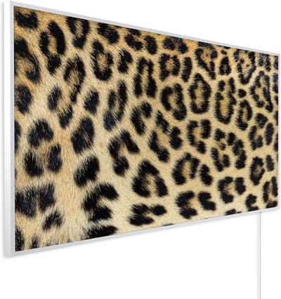 Infrarood Beeldverwarming - Design Paneel - Ruimte Verwarmen - Dubbele Oververhitting Beveiliging - 1200 Watt - Wit met Leeuw