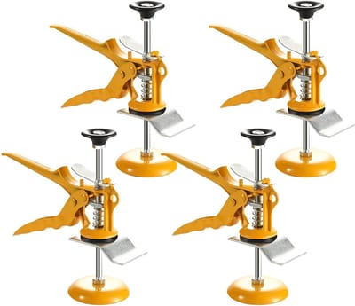 Tegel Lifter - Hef Mechanisme - Hoge Tegels Plaatsen - Roestvrij Staal - 4 Stuks - Zilver