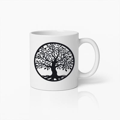Elegante Levensboom Design Koffiemok - Inspirerende Keramische Theekop