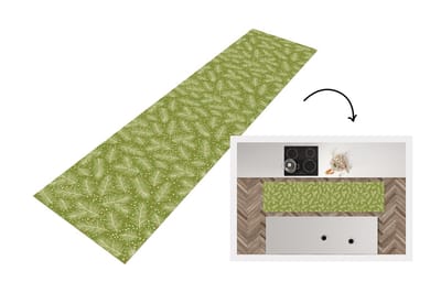 Keukenloper - Loper keuken - Dennentak - Patronen - Kerst - Winter - 200x50 cm - Keukenloper vinyl