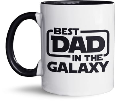 NietMokken.nl - Papamok – Best Dad in the Galaxy – Grappige mok voor Star Wars-fans – Vaderdagcadeau – 325ml keramiek – Aan beide zijden bedrukt – Vaatwasser- en magnetronbestendig - Vaderdag kado