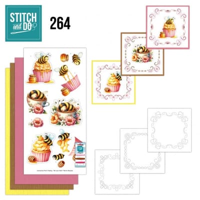 Stitch and Do 264 - Sweet Honey Bees - Stitch and Do borduursets - Gratis verzonden - STDO264