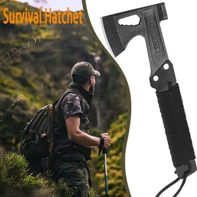 Multitool Bijlhamer 3 in 1 Roestvrij Staal - Huishoudelijk en Outdoor Gereedschap