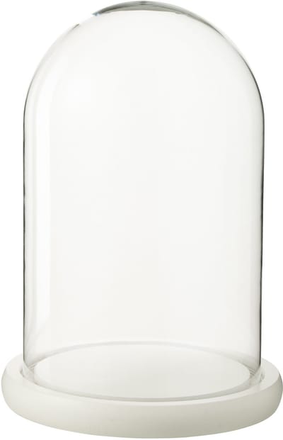 J-Line Decoratieve stolp - glas - wit - medium