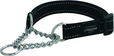 Rogz Utility Sliphalsband Ketting Zwart - Hondenhalsband - Xl 45-70x2.5 Cm
