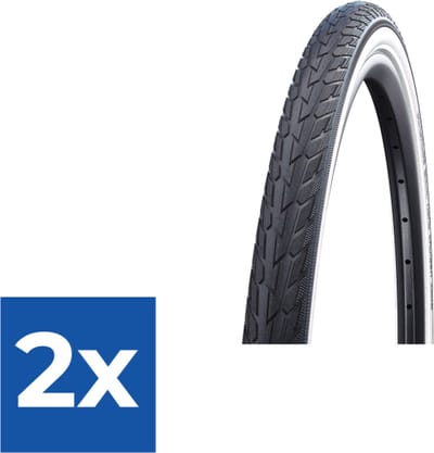 Schwalbe Buitenband Road Cruiser 28 X 1.60 (42-622) Zwart/crème - Voordeelverpakking 2 stuks