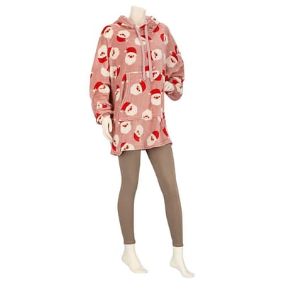 Kerst hoodie dames - Dames - Roze - One Size - kersttrui dames volwassen - kerst trui dames - kerstsweater dames - kerstrui dames
