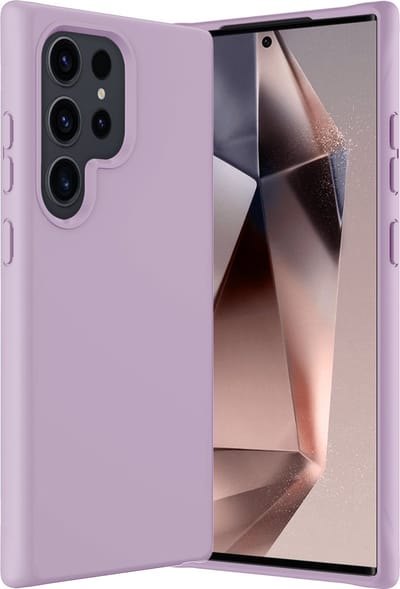 Hoes - Geschikt voor Samsung Galaxy S24 Ultra - Sterk & Shockproof - Hoesje Cover - Siliconen Case - Lila