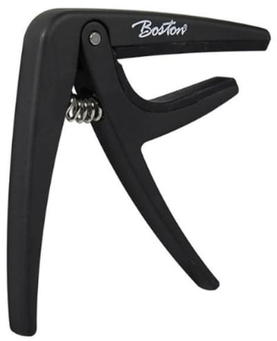 Capo - Boston BC-85-BK - Veermechanisme - Western en elektrische gitaar - Zwart