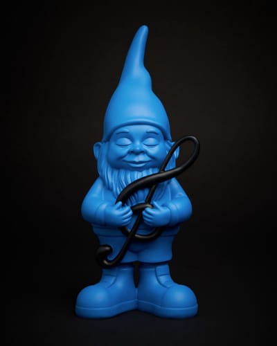 BLOGO Design The Nani’s Collection “MUSIC Medium Blue” Polyresin Decoratie 13,6 x H 28,0 cm WEIGHT 354g