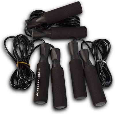 Premium Set van 3 Speed Rope Springtouwen voor Volwassenen | Ideaal voor Fitness, Crossfit en Actief Buitenspel | Zwart