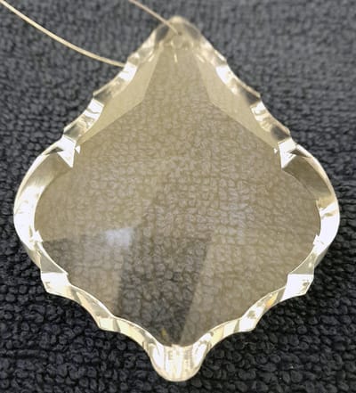 Hanger - Decoratie - Hard Glas - Incl. Staaldraad - Sjiek in hanglamp. 7.5x5.5x3cm