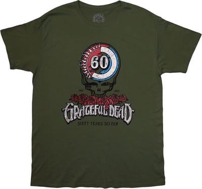 Grateful Dead - 60th Roses Heren Tshirt - S - Groen