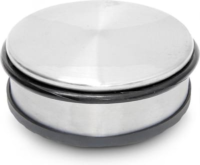 Deurstopper roestvrij staal bodem deurvergrendeling met rubberen ring-zilver- 45 x 10 x 10 cm-langdurig gebruik Deurstopper