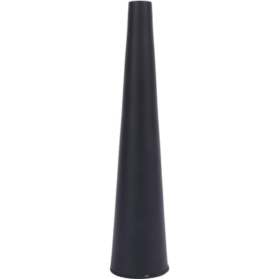 Petit Vase à Fleurs Innovant Nordique en Aluminium Décoratif Col Étroit Conique Vase Floral pour TV S noir