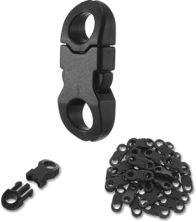 50 Pieces Paracord Buckles Breakaway Closure Bracelet Buckles Quick Release 6mm Side Release Plastic Buckle for Bracelet DIY Craft Bag Chain Backpack Paracord Accessories (Black)