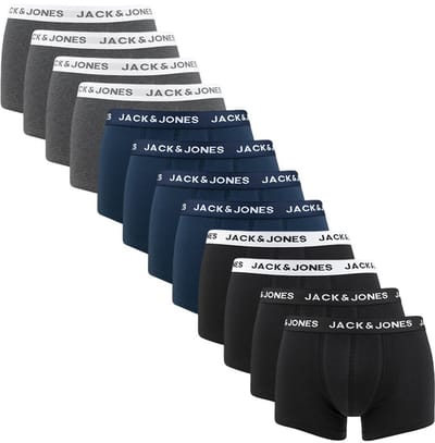 Jack & Jones Heren boxershorts jacsolid 12-pack effen onderbroeken