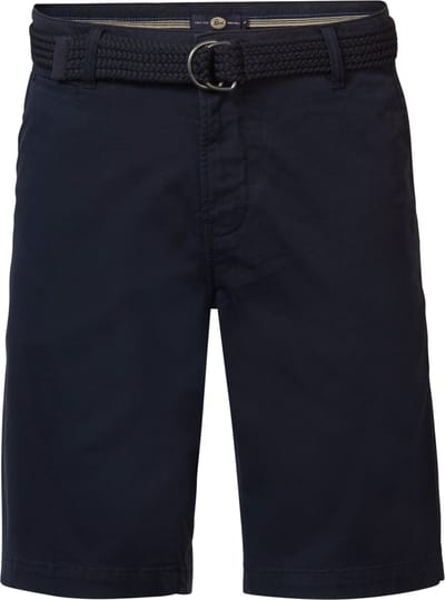 Petrol Industries - Heren Chino Short met Riem Sunlit - Blauw - Maat S