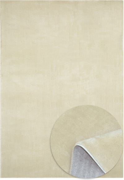Relax Pluizig Tapijt - Superzacht - Modern vloerkleed - Effen kleur - Antislip - Wasbaar op 30°C - Velours effect - Woonkamer Slaapkamer Kinderkamer - Beige - 120cm x 160cm