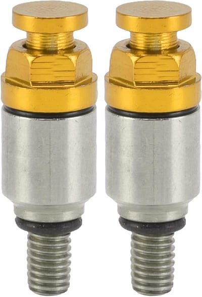 Luchtventiel voor Vork 2 Stuks M5x0.8 Aluminium Drukontlastingsklep Vervanging voor CRF150R CR125R CR250R CRF250R in Geel voor Verbeterde Prestaties en Betrouwbaarheid