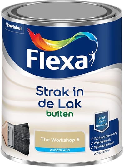 Flexa - Strak In De Lak Buitenlak Zijdeglans - The Workshop 5 - Mengverf - 750 Ml