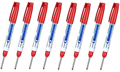 Dailygoods- Markeerstiften set van 8 - Waterdichte Marker Pen - Fijne Punt - Diepe Gat Marker - Draagbaar Formaat - 30 mm Penpuntlengte - Markerpen