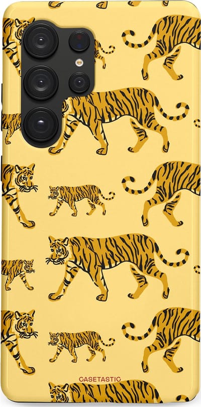 Casetastic Hoesje Geschikt voor Samsung S25 Ultra - Stijlvolle Beschermende Duo-layer Case - Streep van de natuur