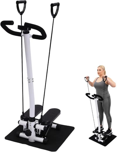 Mini Stepper - Fitnessapparaat - Thuis Trainen - Verstelbare Hoogte - 150 kg - Zwart