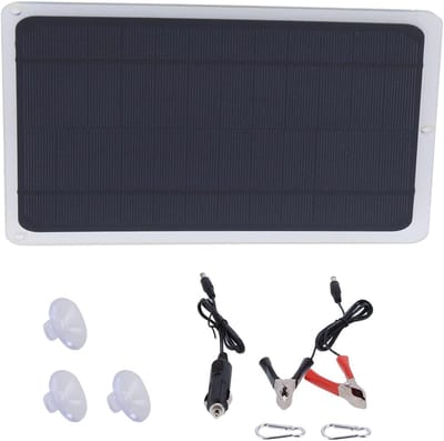 Zonnepaneel - Solar Charger - Accu Opladen - Hoge Conversie - 8.5x7.3 Inch - Zwart