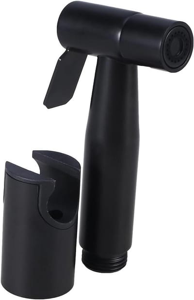 Handdouche Set - Toilet Sproeier - Hygiënisch Werken - Naadloze Constructie - 12 cm - Mat Zwart