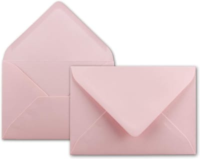 Enveloppen B6 - Wenskaart envelop - Versturen van kaarten - Volledig gekleurd papier - 175 x 125 mm - Roze