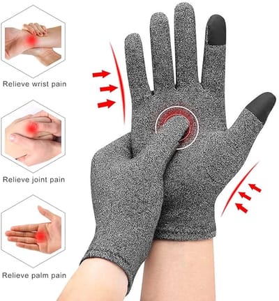 KZQ Thermische Winterhandschoenen Maat L, Touchscreen en Magnetische Therapie, Winddichte Warme Handschoenen voor Artritis, Reuma en Koude Handen, Pijnverlichting Geschikt voor Mannen en Vrouwen