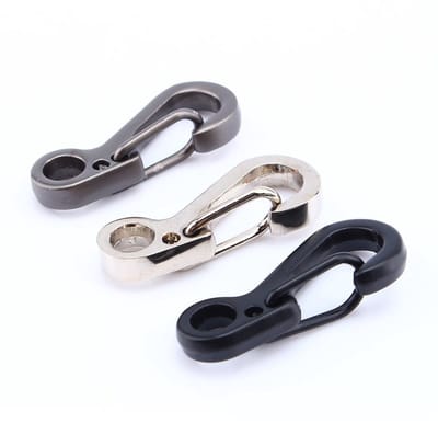 Dailygoody - Mini Alloy Haken - Duurzame Klemmen - Zwart - Sleutelhanger - Perfect voor Backpacking - 10 Stuks