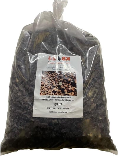 Lava Mulch - Natuursteen Granulaat - Tuin Decoratie - Zeer Minerale Steen - 25 kg Zak - Roodbruin