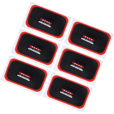 10 stuks Bandenplakset Universeel voor Fiets Lekreparatiegereedschap Rubber Rechthoek 70x120mm black