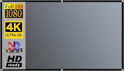 Projectiescherm - Beamer scherm - Thuisbioscoop ervaring - Anti-licht gordijn - 72 inch - Grijs
