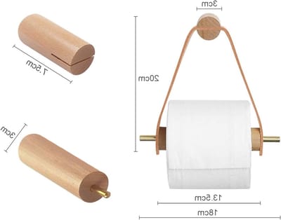 Nordic Vintage Houten Wandrolhouder voor Toiletpapier - Decoratie voor Badkamer en Toilet