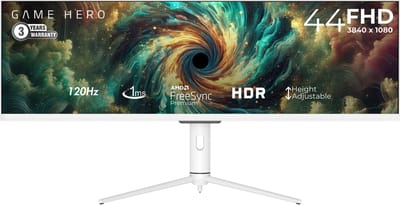 GAME HERO® 44 inch UltraWide Full HD IPS 120Hz Gaming Monitor