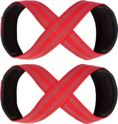 Bovista Wrist Wraps - Lifting Straps - Crossfit Grips - Polsband - Krachttraining - Fitness - Deadlift - 8 Vormig - Rood