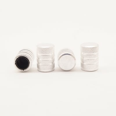 Schrader (auto) ventiel - Zilver aluminium - kunststof kern - grip