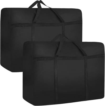 Grote Reiszakken voor Verhuizing, 180L Opbergtassen (100 cm x 58 cm x 28 cm), Duurzame 600D Oxford Tassen met Rits voor Kleding, Beddengoed en Dekbedden