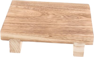 Houten opstapkruk - Voetensteun kruk - Comfortabel zitten - Stabiele steunstructuur - 25 x 18 x 7 cm - Zoals afgebeeld