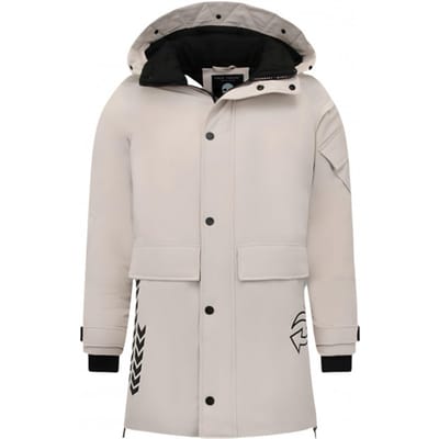 Winterjas Heren - Jassen Heren - Winterjassen Heren Lang - Parka Heren Winterjas - Heren Winterjassen Volwassen - Gewatteerde Jassen - 9803 - Beige Jas