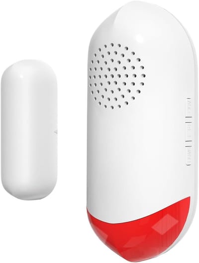 Deuralarm Thuis - Draadloos Alarm Systeem - Beveiliging Woning - Geluid en Licht - 1 Pack - Wit